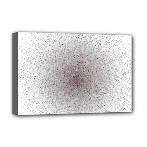 Physical Chemistry Circle Red Grey Deluxe Canvas 18  X 12   by Alisyart