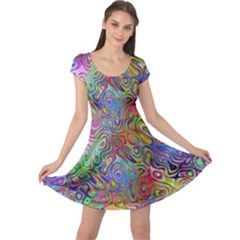 Glass Rainbow Color Cap Sleeve Dresses by Alisyart