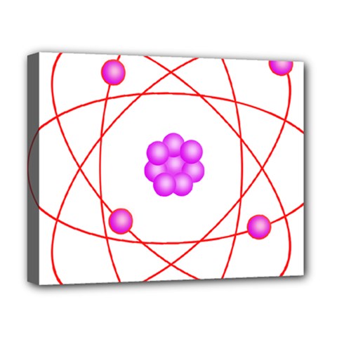 Atom Physical Chemistry Line Red Purple Space Deluxe Canvas 20  X 16   by Alisyart
