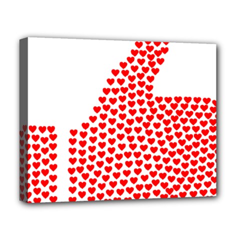 Heart Love Valentines Day Red Sign Deluxe Canvas 20  X 16   by Alisyart