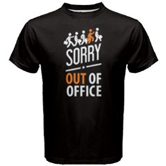 Black Sorry Out Of Service Men s Cotton Tee by FunnySaying