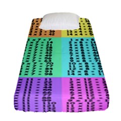 Multiplication Printable Table Color Rainbow Fitted Sheet (single Size) by Alisyart