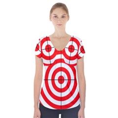 Sniper Focus Target Round Red Short Sleeve Front Detail Top by Alisyart