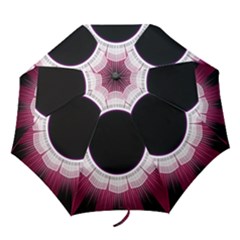 Circle Border Hole Black Red White Space Folding Umbrellas by Alisyart