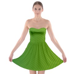 Green Wave Waves Line Strapless Bra Top Dress by Alisyart