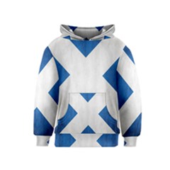 Scotland Flag Surface Texture Color Symbolism Kids  Pullover Hoodie by Simbadda