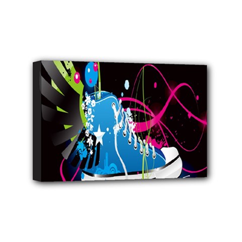 Sneakers Shoes Patterns Bright Mini Canvas 6  X 4  by Simbadda