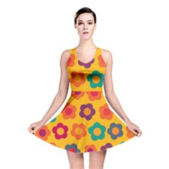 Floral Pattern Reversible Skater Dress by Valentinaart