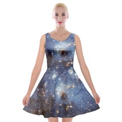 Large Magellanic Cloud Velvet Skater Dress by SpaceShop