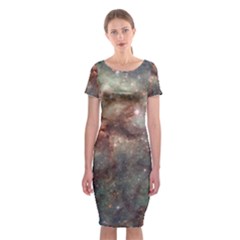 Tarantula Nebula Classic Short Sleeve Midi Dress by SpaceShop