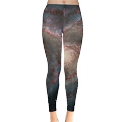 Whirlpool Galaxy And Companion Leggings  by SpaceShop