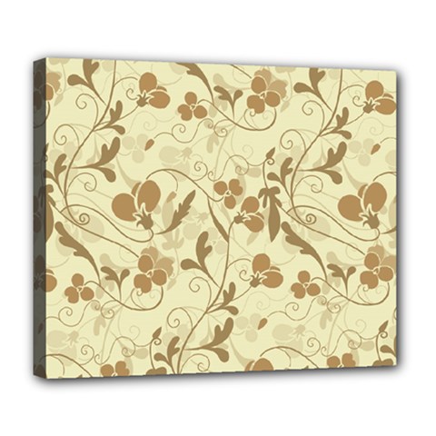 Floral Pattern Deluxe Canvas 24  X 20   by Valentinaart