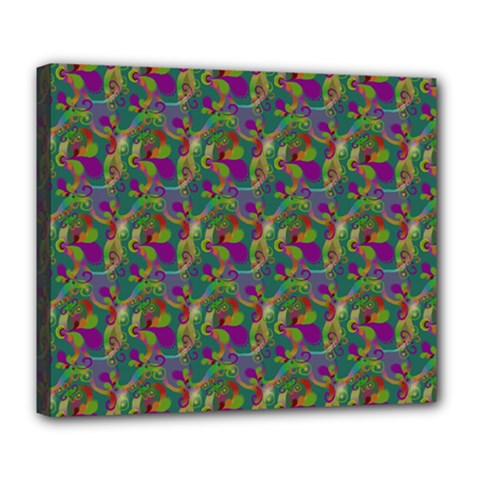 Pattern Abstract Paisley Swirls Deluxe Canvas 24  X 20   by Simbadda