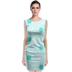 Star White Fan Blue Sleeveless Velvet Midi Dress by Alisyart