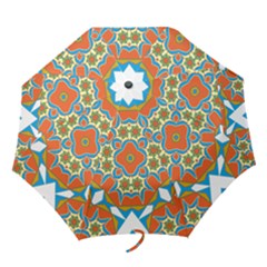 Digital Computer Graphic Geometric Kaleidoscope Folding Umbrellas by Simbadda
