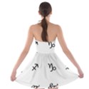 Set Of Black Web Dings On White Background Abstract Symbols Strapless Bra Top Dress View2