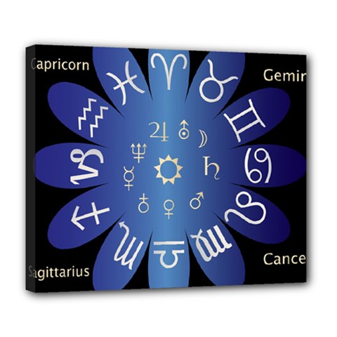 Astrology Birth Signs Chart Deluxe Canvas 24  X 20   by Amaryn4rt