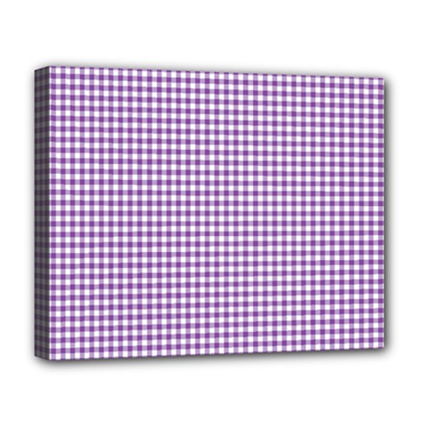 Purple Tablecloth Plaid Line Deluxe Canvas 20  X 16   by Alisyart