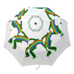 St  Patricks Folding Umbrellas by Valentinaart