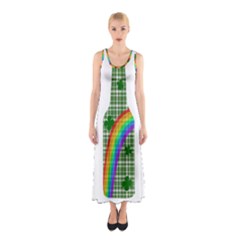 St  Patricks Day - Bottle Sleeveless Maxi Dress by Valentinaart