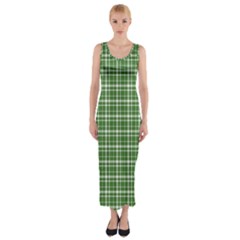 St  Patricks Day Plaid Pattern Fitted Maxi Dress by Valentinaart