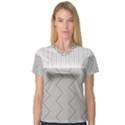 Lines and stripes patterns Women s V-Neck Sport Mesh Tee View1