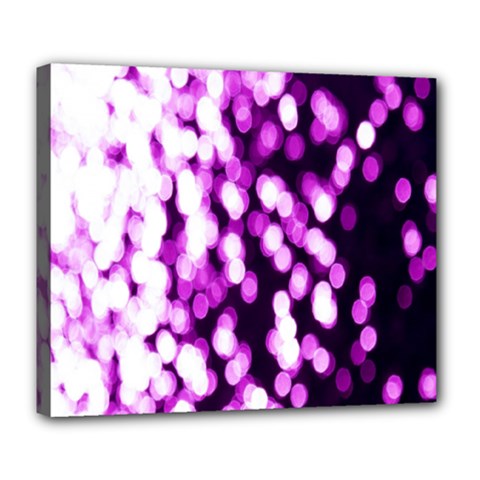Bokeh Background In Purple Color Deluxe Canvas 24  X 20   by Amaryn4rt