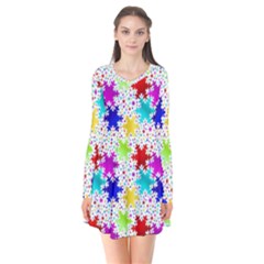Snowflake Pattern Repeated Flare Dress by Amaryn4rt