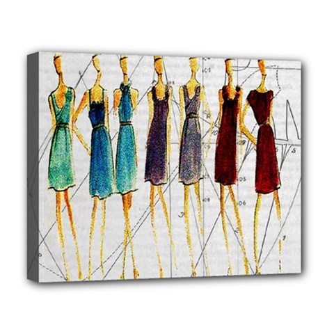 Fashion Sketch  Deluxe Canvas 20  X 16   by Valentinaart