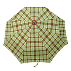 Geometric Tartan Pattern Square Folding Umbrellas by Amaryn4rt