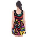 A Seamless Crazy Face Doodle Pattern Scoop Neck Skater Dress View2