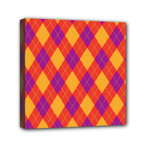 Plaid Pattern Mini Canvas 6  X 6  by Valentinaart