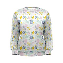 Vintage Spring Flower Pattern  Women s Sweatshirt by TastefulDesigns