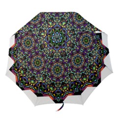 Mandala Abstract Geometric Art Folding Umbrellas by Amaryn4rt