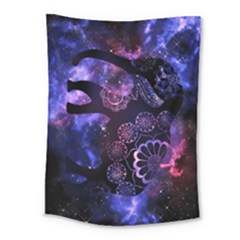 Stars Sky Galaxy Elephant Medium Tapestry by Wanni