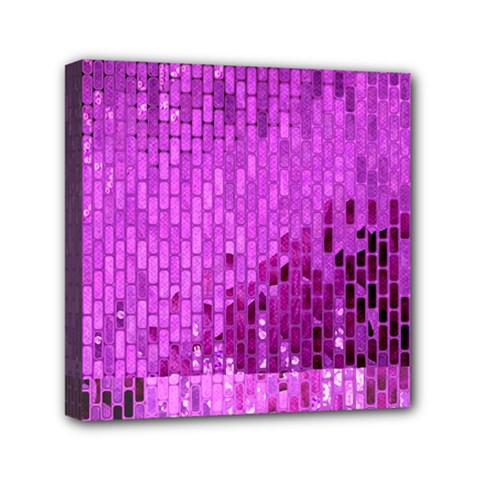 Purple Background Scrapbooking Paper Mini Canvas 6  X 6  by Amaryn4rt