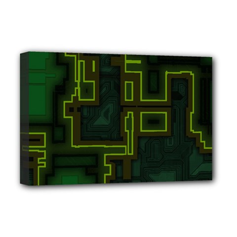 A Completely Seamless Background Design Circuit Board Deluxe Canvas 18  X 12   by Simbadda