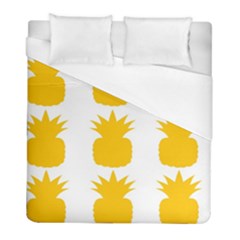 Fruit Pineapple Printable Orange Yellow Duvet Cover (full/ Double Size) by Alisyart