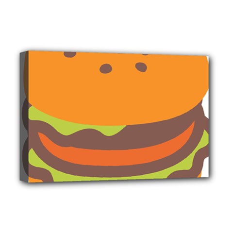 Hamburger Deluxe Canvas 18  X 12   by Alisyart