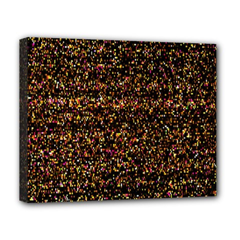 Pixel Pattern Colorful And Glowing Pixelated Deluxe Canvas 20  X 16   by Simbadda