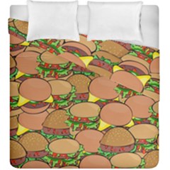Burger Double Border Duvet Cover Double Side (king Size) by Simbadda