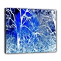 Winter Blue Moon Fractal Forest Background Deluxe Canvas 24  x 20   View1