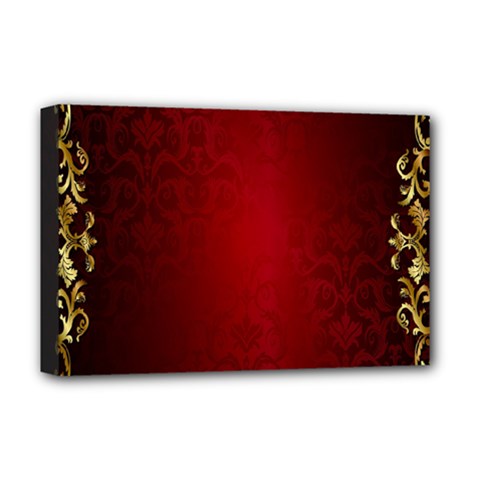 3d Red Abstract Pattern Deluxe Canvas 18  X 12   by Simbadda