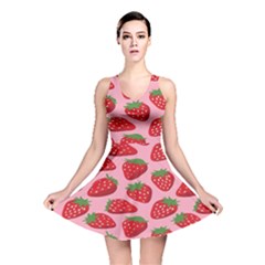 Fruit Strawbery Red Sweet Fres Reversible Skater Dress by Alisyart