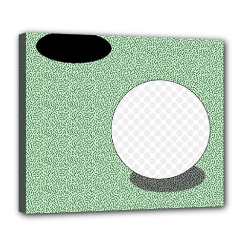Golf Image Ball Hole Black Green Deluxe Canvas 24  X 20   by Alisyart