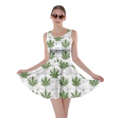 Green Marijuana Badges With Marijuana Leaves Skater Dress by CoolDesigns