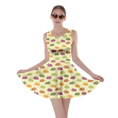 Orange Pattern With Funny Bunnies Skater Dress by CoolDesigns