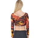 Lava Active Volcano Nature Long Sleeve Crop Top View2