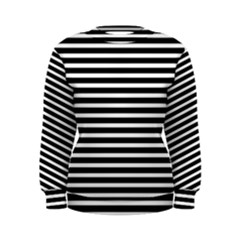 Horizontal Stripes Black Women s Sweatshirt by Mariart