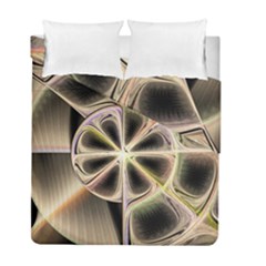 Background With Fractal Crazy Wheel Duvet Cover Double Side (full/ Double Size) by Simbadda